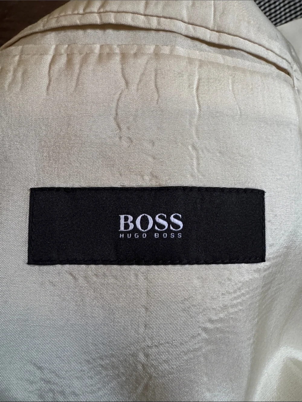 BOSS Hugo Boss Bodega Lightweight Black/White Check Lightweight Wool Blazer 46R